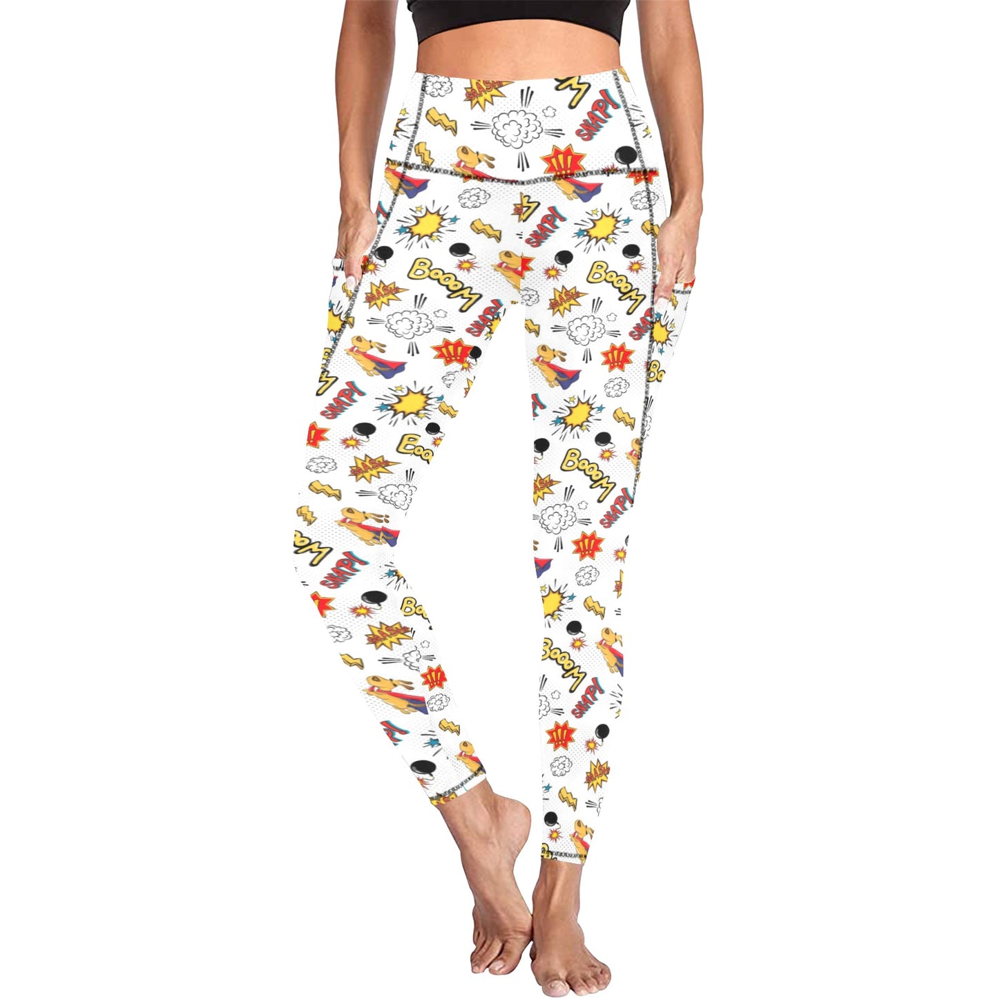 Super Dog - Women's All Over Print Leggings with Pockets