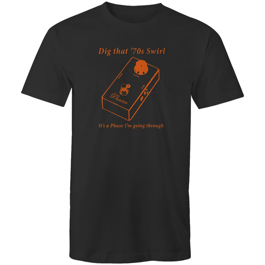 Phaser, Guitar Pedal - Mens T-Shirt Black Mens T-shirt Music Printed In Australia