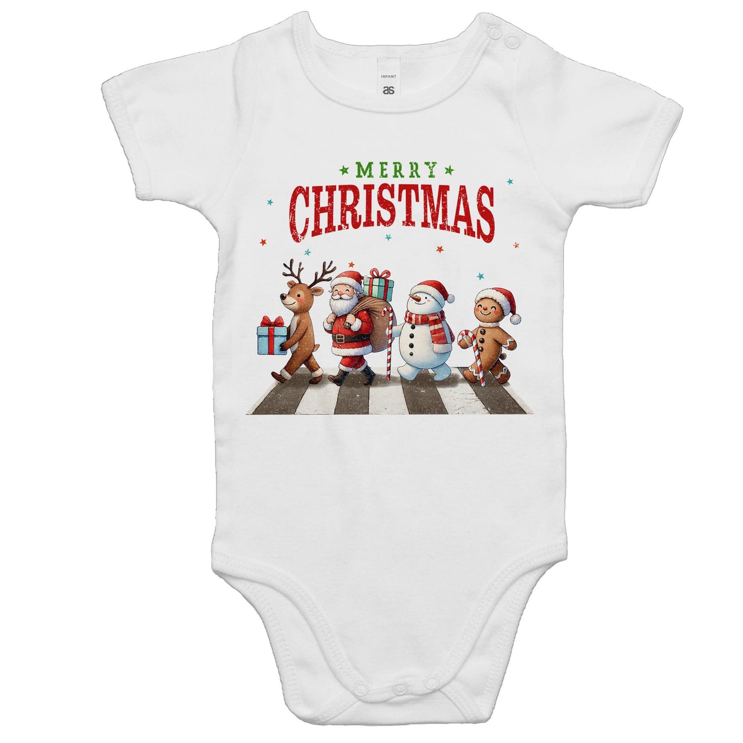 Fab Four, Merry Christmas - Baby Bodysuit