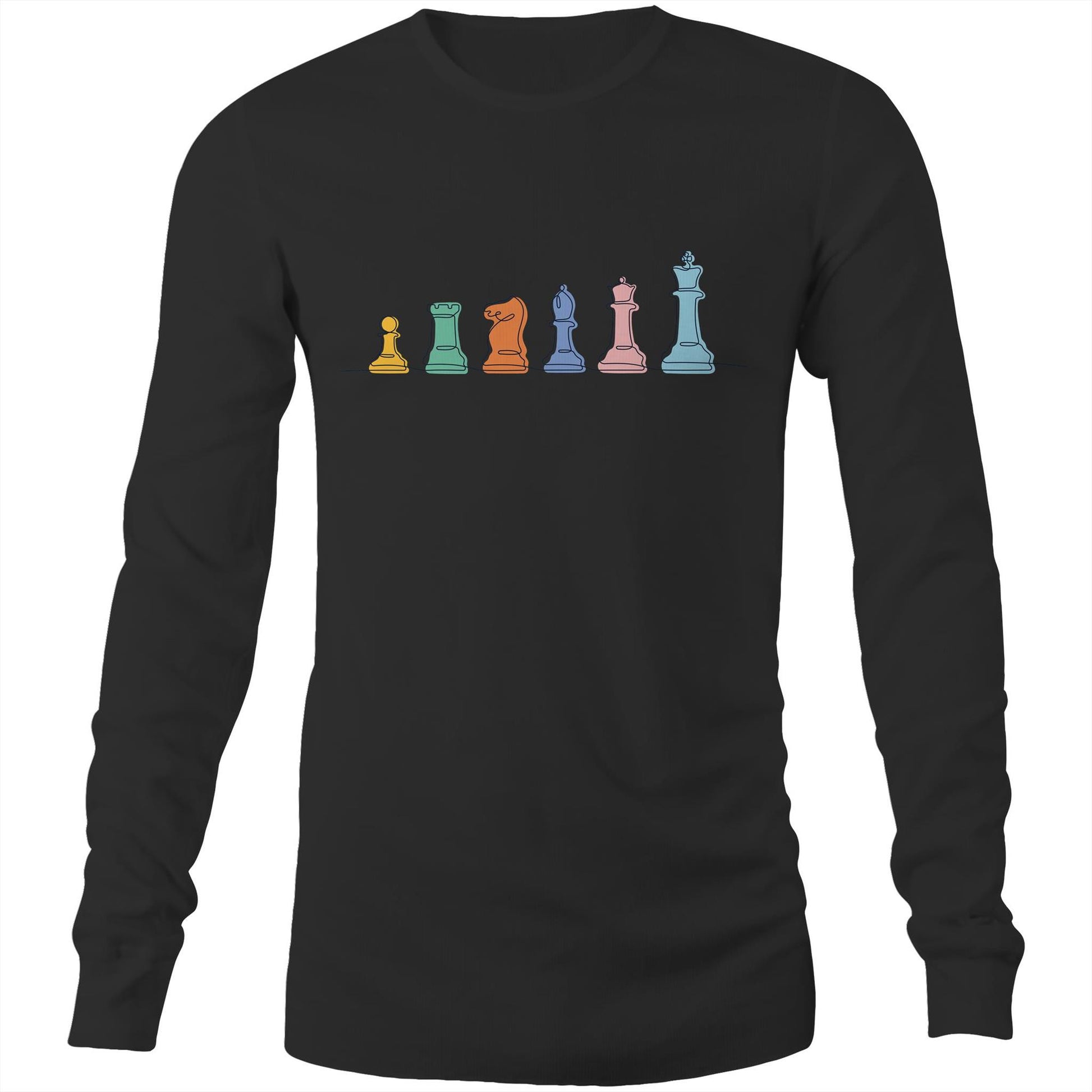 Chess - Long Sleeve T-Shirt Black Unisex Long Sleeve T-shirt Chess Games