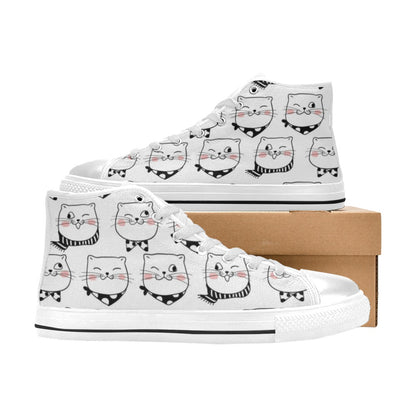 Cats With Scarves - Women's High Top Canvas Shoes