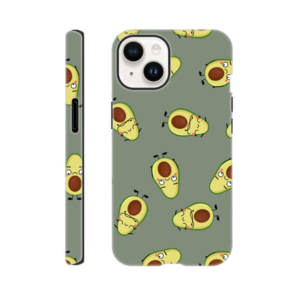 Avocado Characters - Phone Tough Case iPhone 14 Phone Case food Globally Fulfilled