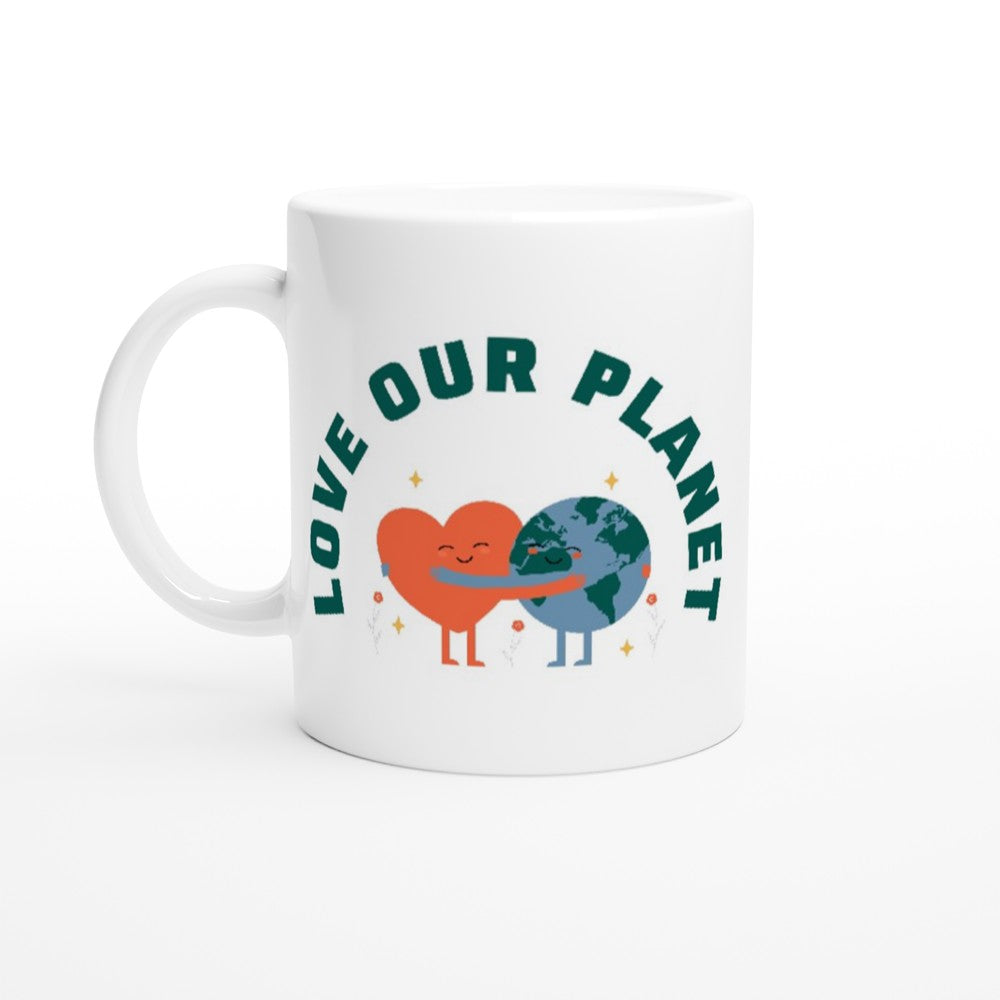 Love Our Planet - White 11oz Ceramic Mug Default Title White 11oz Mug environment Globally Fulfilled