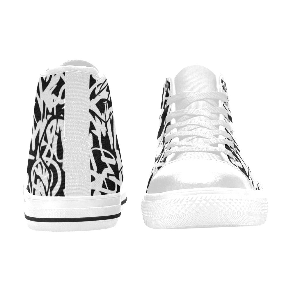 Graffiti - Men's High Top Canvas Shoes