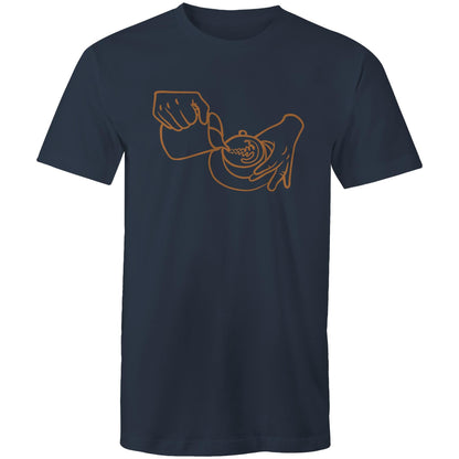 Barista - Mens T-Shirt Navy Mens T-shirt coffee