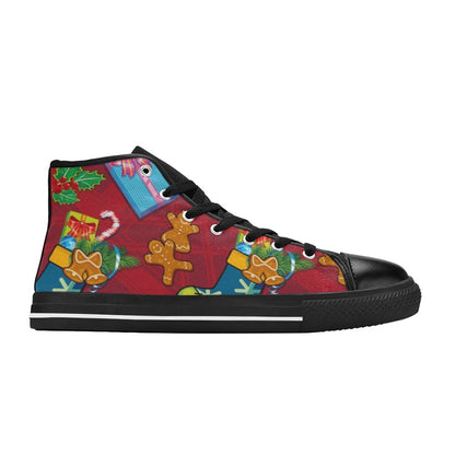 Christmas - Men's High Top Canvas Shoes