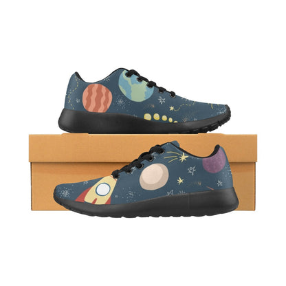 Rocket and Planets In Space - Kids Sneakers