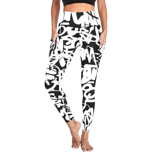 Graffiti - Women's Leggings with Pockets