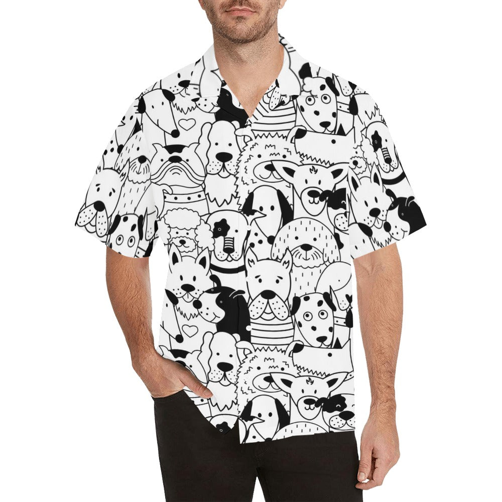 Black And White Dogs - Hawaiian Shirt  T58)