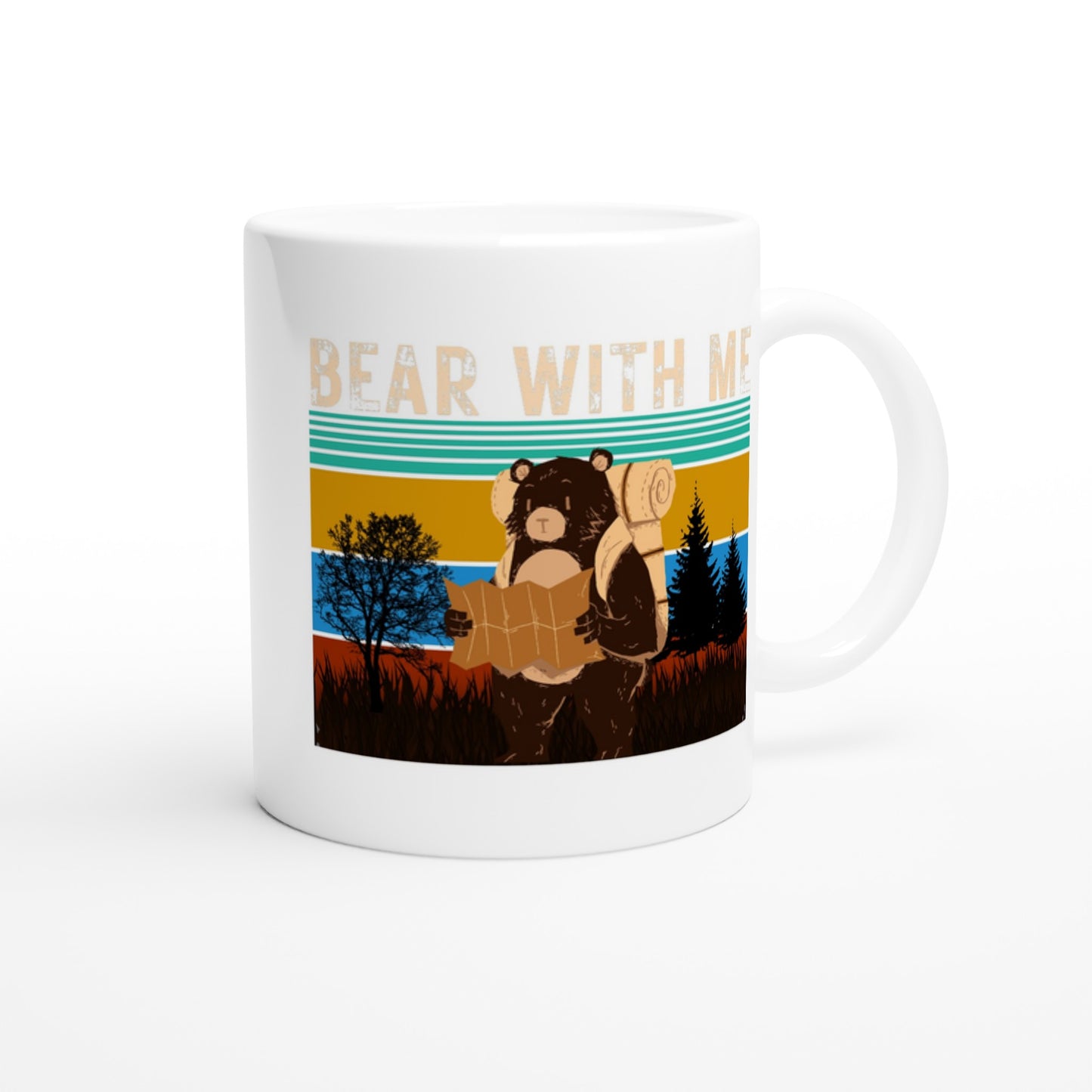 Bear With Me - White 11oz Ceramic Mug White 11oz Mug animal Globally Fulfilled