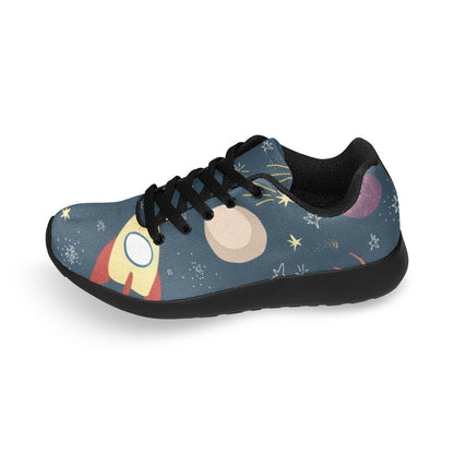 Rocket and Planets In Space - Kids Sneakers