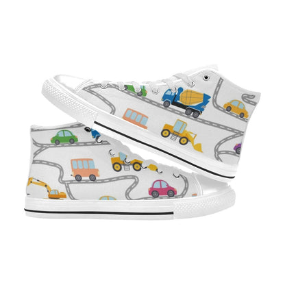 On The Road - Kids' High Top Canvas Shoes