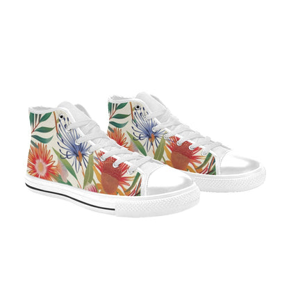 Australian Native Flora - Women's High Top Canvas Shoes