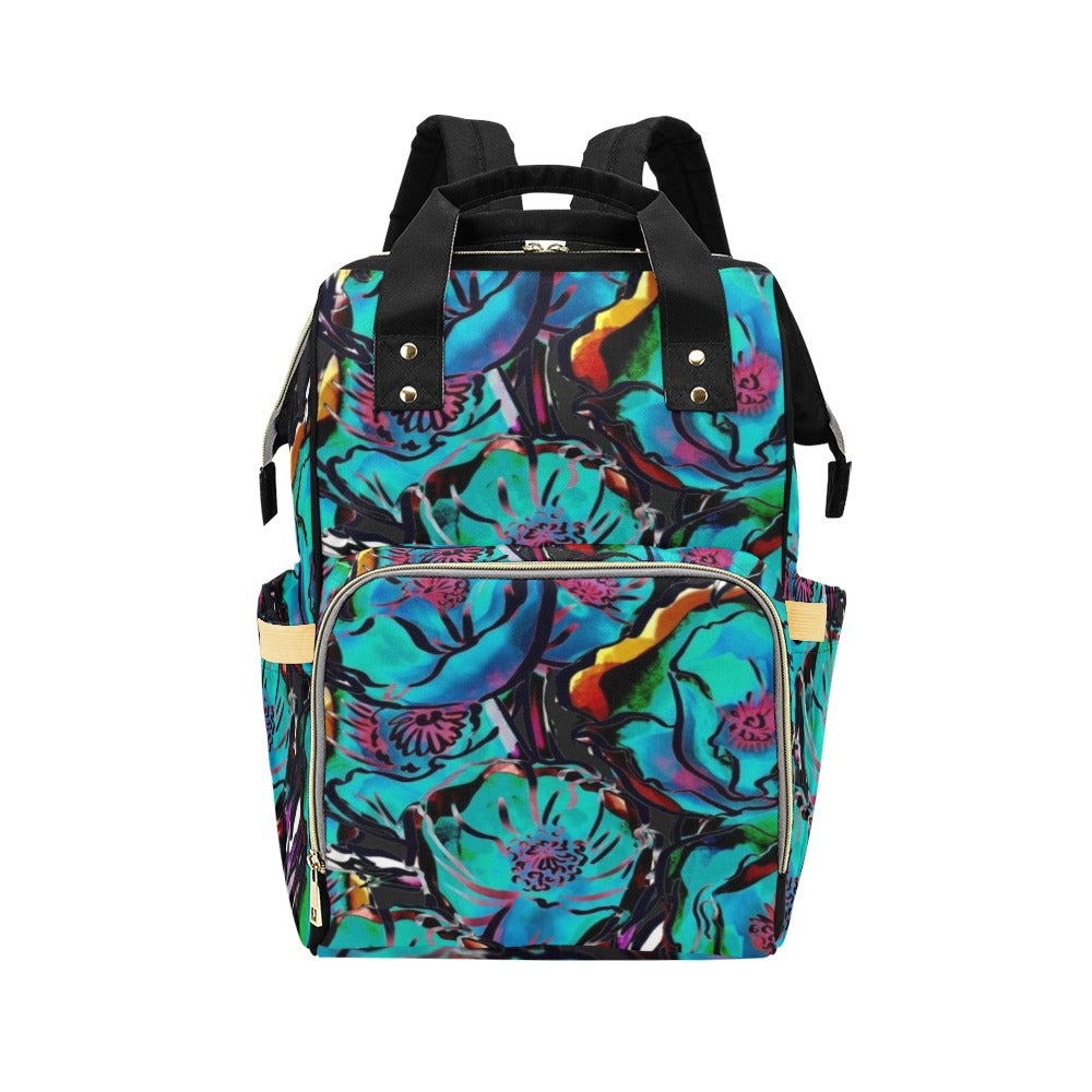 Flower It Blue - Multifunction Backpack Multifunction Backpack Plants