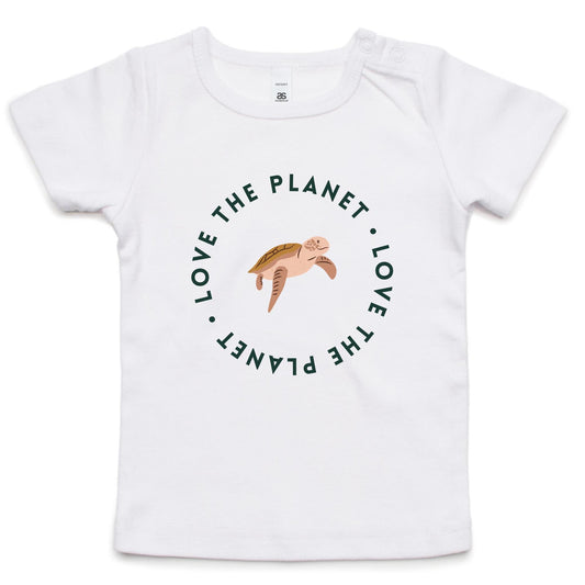 Love The Planet, Turtle - Baby T-shirt