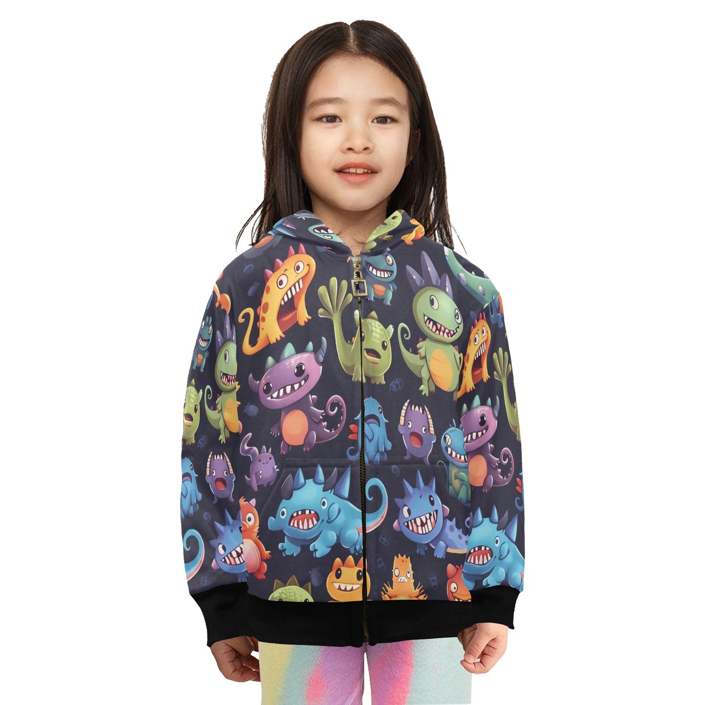 Monster Mania - Junior Girls Zip Up Hoodie