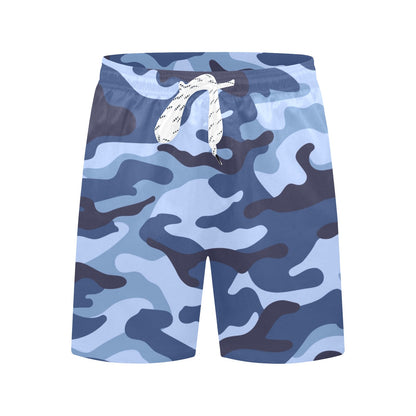 Blue Camouflage - Men's Mid-Length Beach Shorts