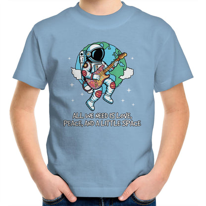 Astronaut, All We Need Is Love, Peace And A Little Space - Kids Youth T-Shirt