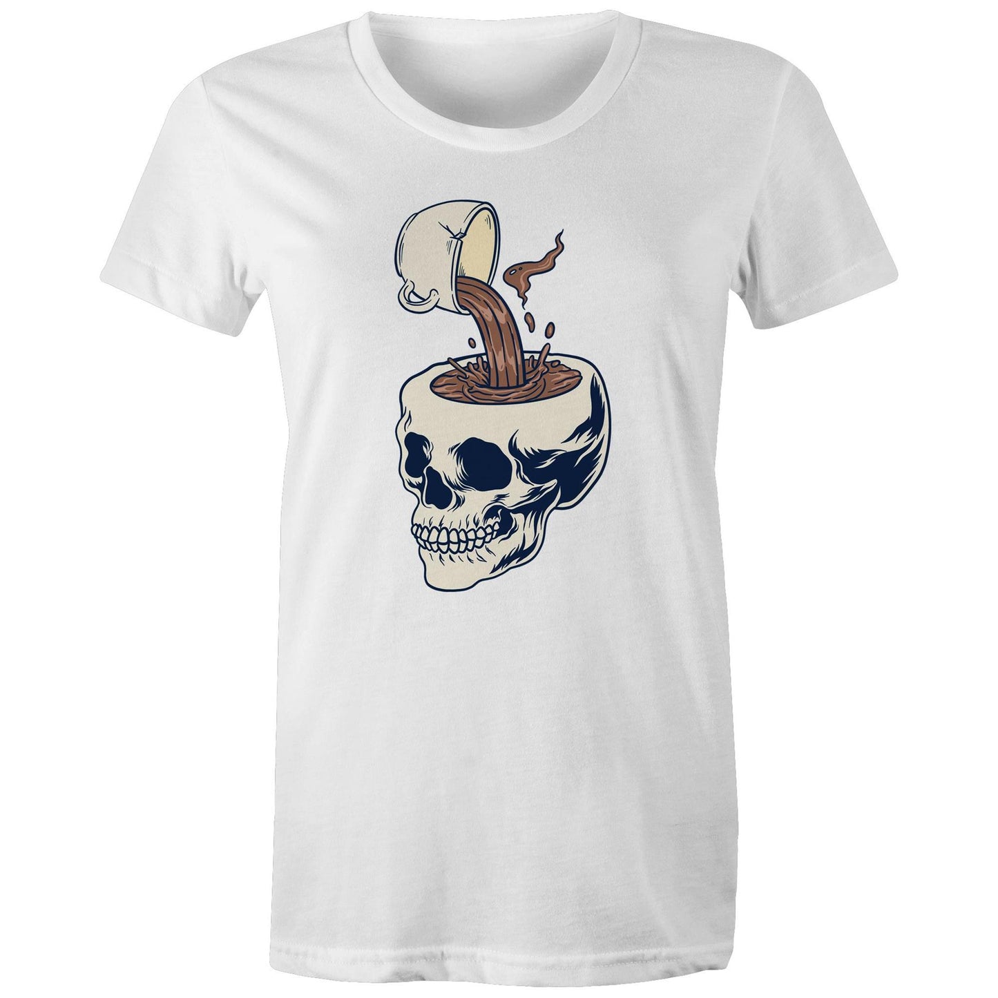 Coffee Skull - Womens T-shirt