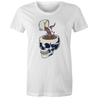 Coffee Skull - Womens T-shirt