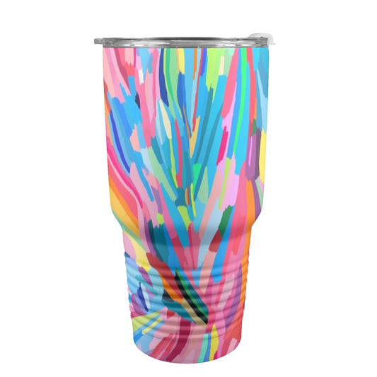 Brushstrokes - 30oz Insulated Stainless Steel Mobile Tumbler