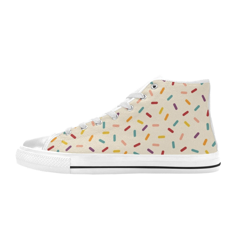 Sprinkles - Men's High Top Canvas Shoes