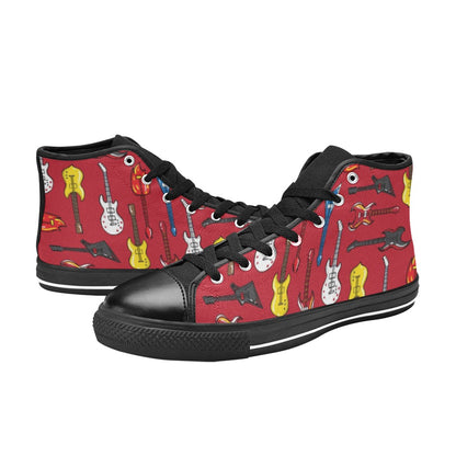 All The Guitars - Women's High Top Canvas Shoes