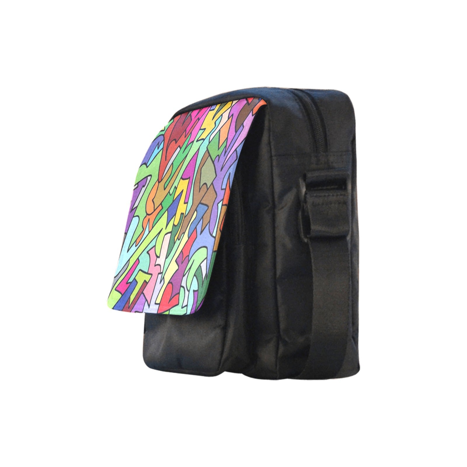 Bright Abstract - Crossbody Nylon Bag Crossbody Bags Printed Offshore