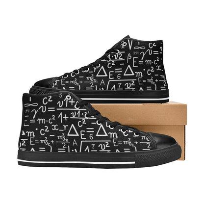 Mathematics - Men's High Top Canvas Shoes