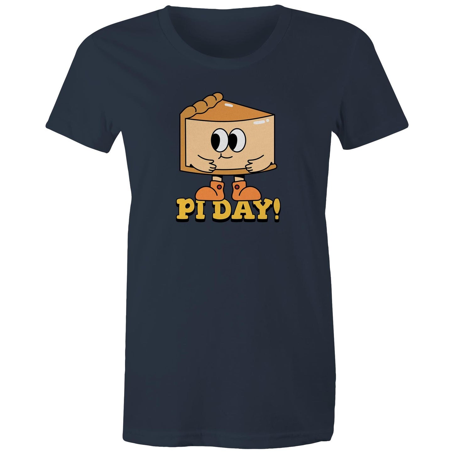 Pi Day - Womens T-shirt Navy Womens T-shirt Maths Printed In Australia