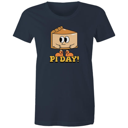 Pi Day - Womens T-shirt Navy Womens T-shirt Maths Printed In Australia