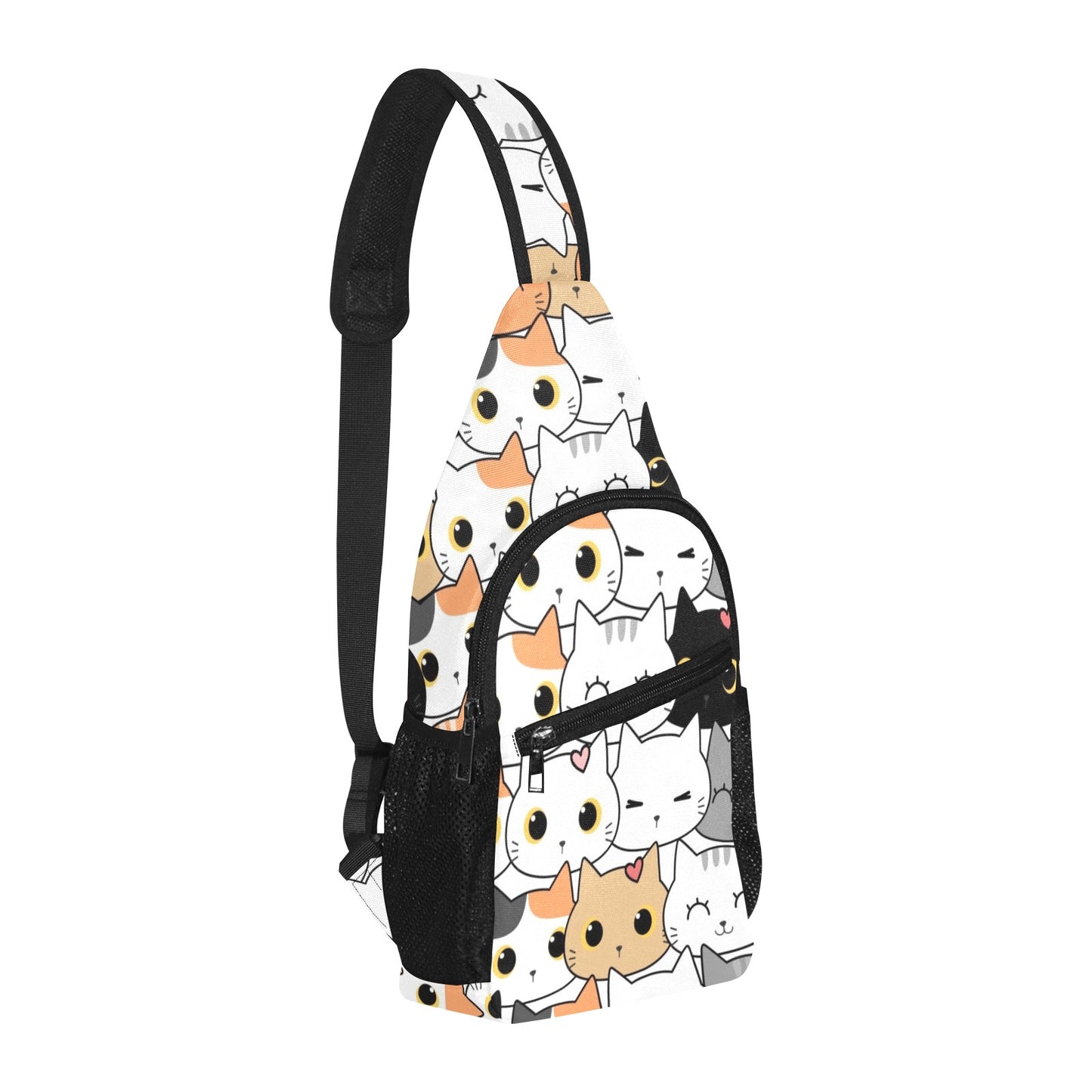 Cute Cartoon Cats - Chest Bag With Full Print