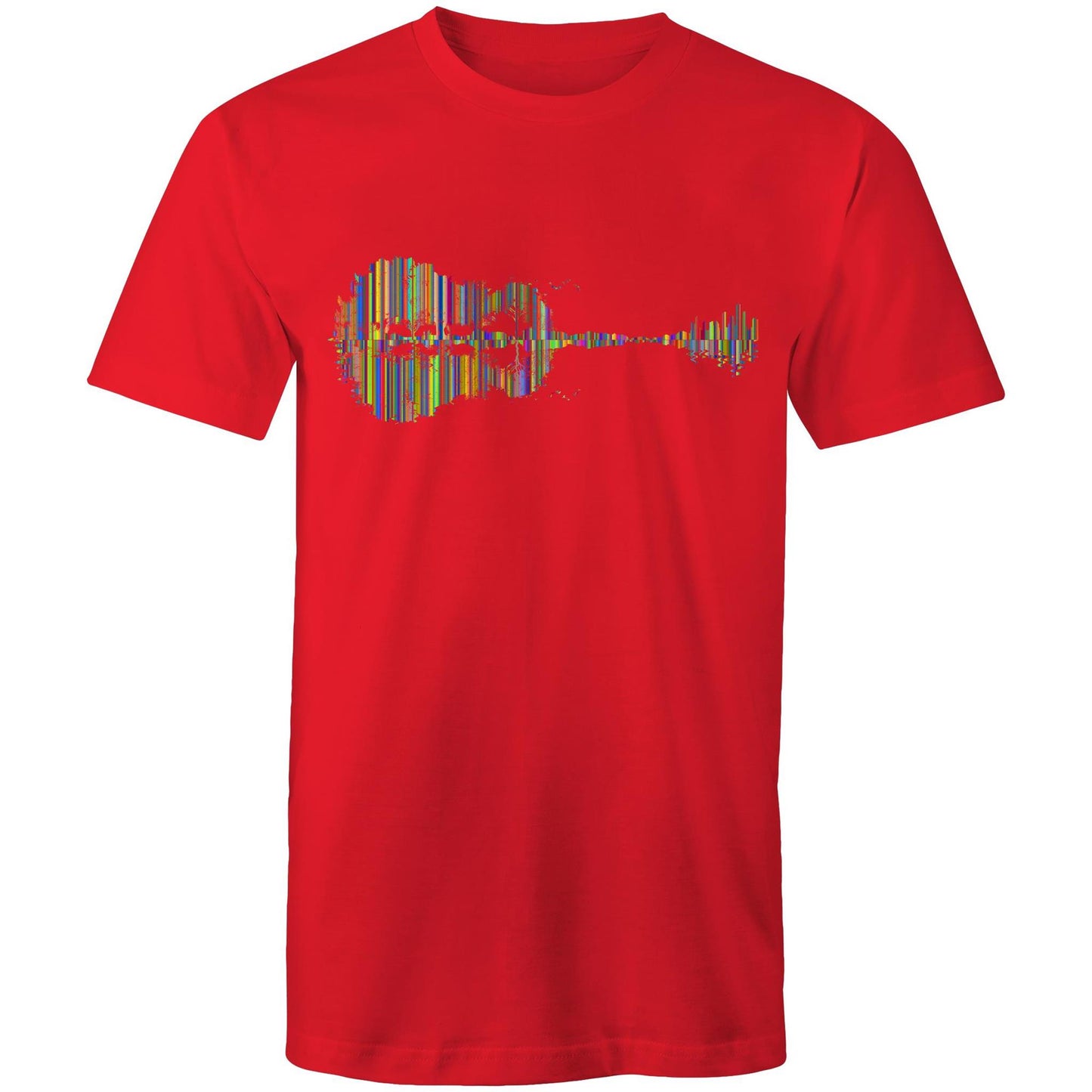 Guitar Reflection In Colour - Mens T-Shirt