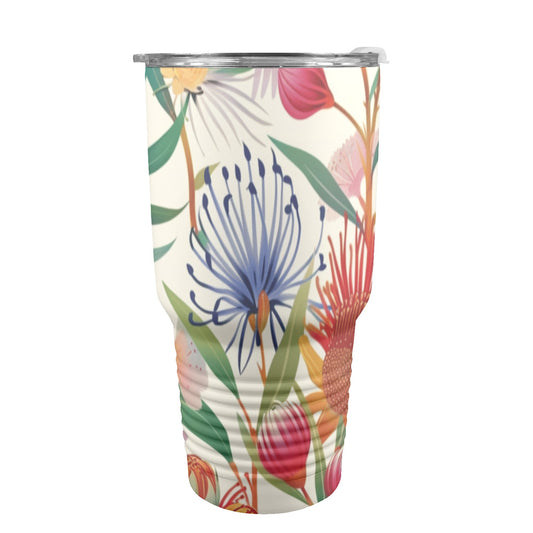 Australian Native Flora - 30oz Insulated Stainless Steel Mobile Tumbler