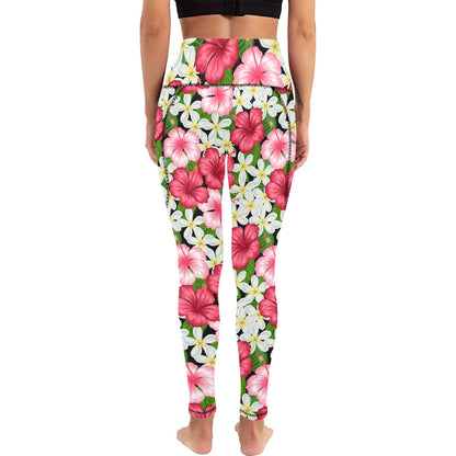 Hibiscus - Women's Leggings with Pockets