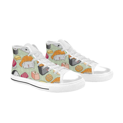 Sushi - Women's High Top Canvas Shoes