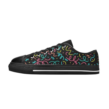 Squiggle Time - Women's Classic Canvas Shoes