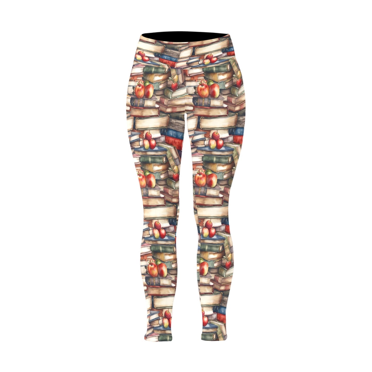 Watercolour Books - Womens High Waist Leggings (Sizes 16-22)