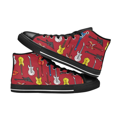 All The Guitars - Men's High Top Canvas Shoes