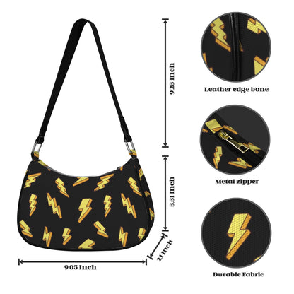 Lightning Bolts - Small Shoulder Bag Small Shoulder Bag comic Printed Offshore