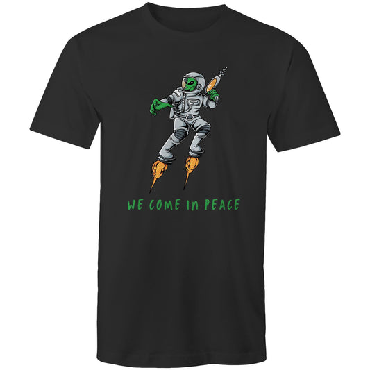 We Come In Peace, Alien - Mens T-Shirt