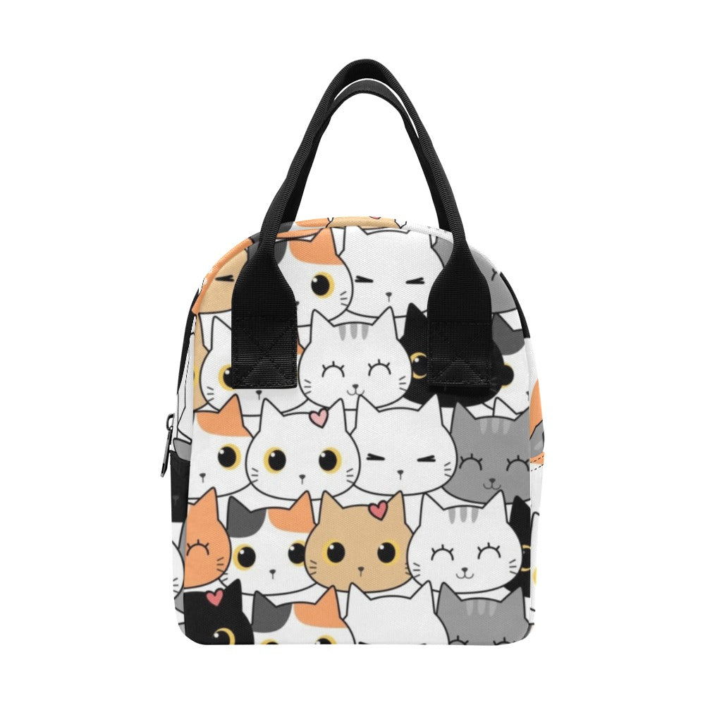 Cute Cartoon Cats - Zipper Lunch Bag