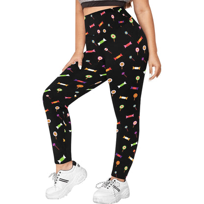 Candy - Women's Plus Size High Waist Leggings Women's Plus Size High Waist Leggings Printed Offshore