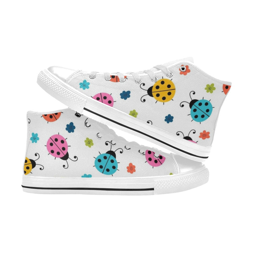 Ladybugs - Kids' High Top Canvas Shoes