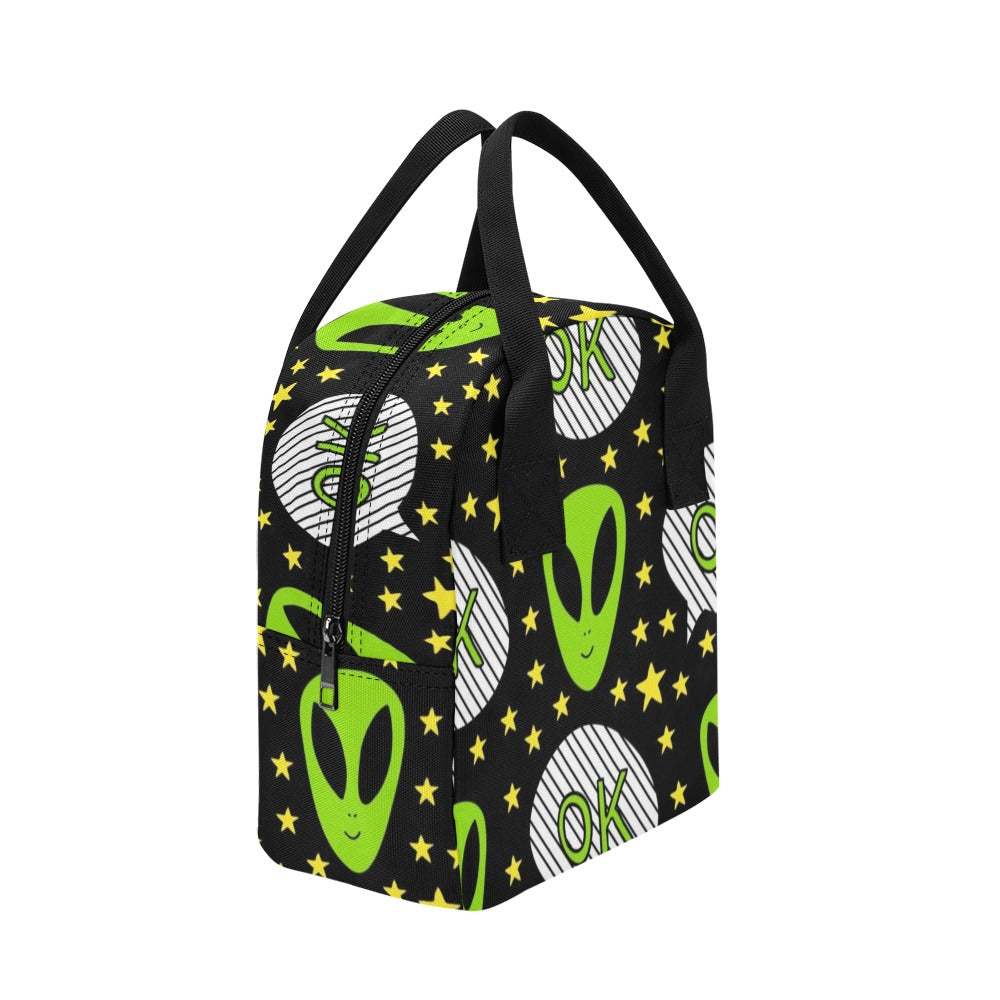 Alien OK - Lunch Bag Lunch Bag Printed Offshore Sci Fi