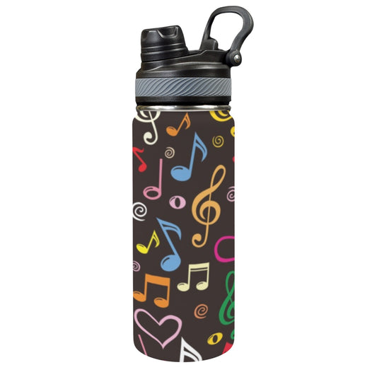 Music Notes - Insulated Water Bottle with Dual-Use Lid (18oz) Insulated Water Bottle with Dual-Use Lid (18oz) Music Printed Offshore