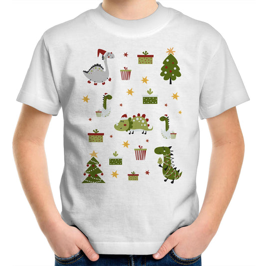 Cute Dinosaur Christmas - Kids Youth T-Shirt