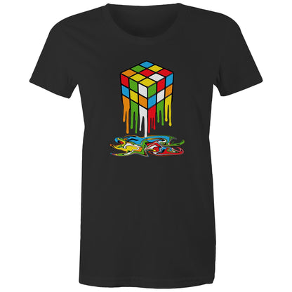 Melting Game Cube - Womens T-shirt