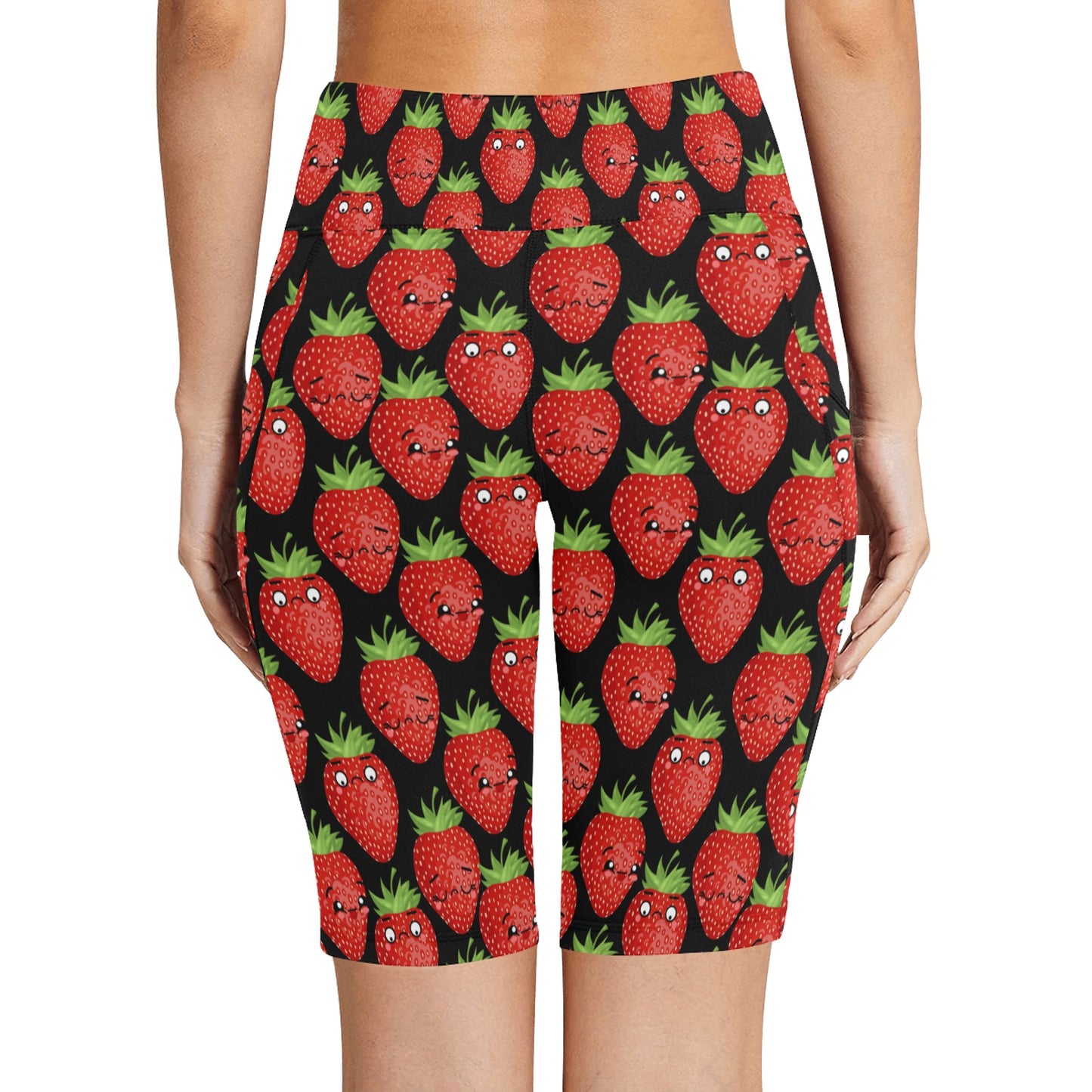 Strawberry Characters - Women's Bike Shorts Womens Bike Shorts