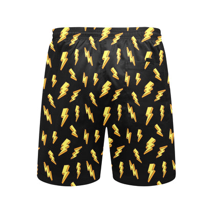 Lightning Bolts - Men's Mid-Length Beach Shorts